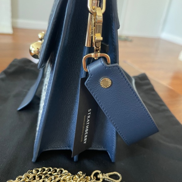 Strathberry Crescent Shoulder Leather & Monogram Bag - Picture 3 of 6